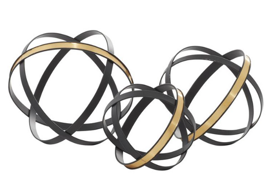 Black Geometric Sculpture
