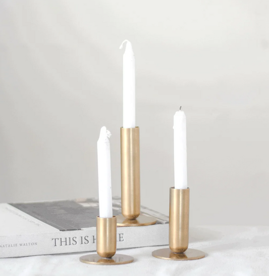 Antique Brass Candle Holders