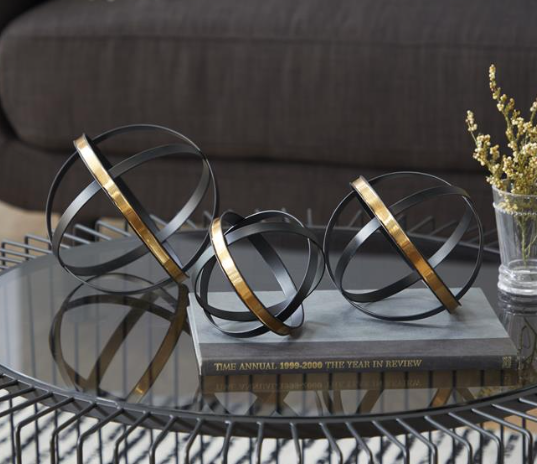 Black Geometric Sculpture