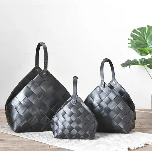 Black Woodchip Basket