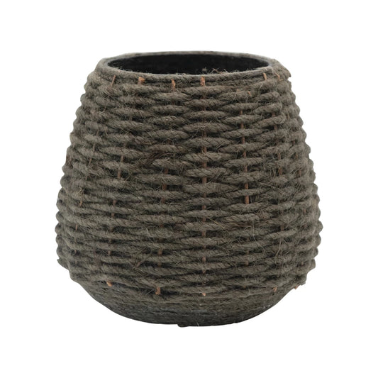 Jute and Glass Votive Holder