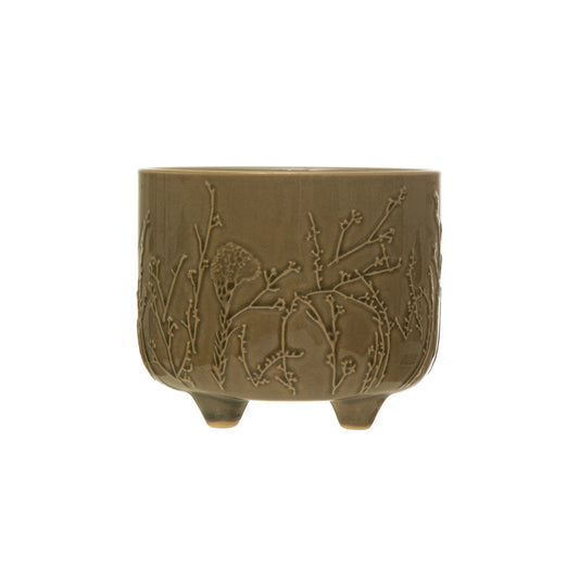 Floral Footed Planter
